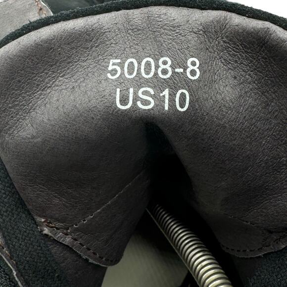 OTTO ZONE Moto Leather Suede Boots Men's 10 Black Streetwear Double Zip Biker - Picture 11 of 14